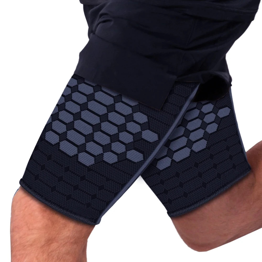 1 Pair Thigh Compression Sleeves – Quad & Hamstring Support for Running, Gym – I