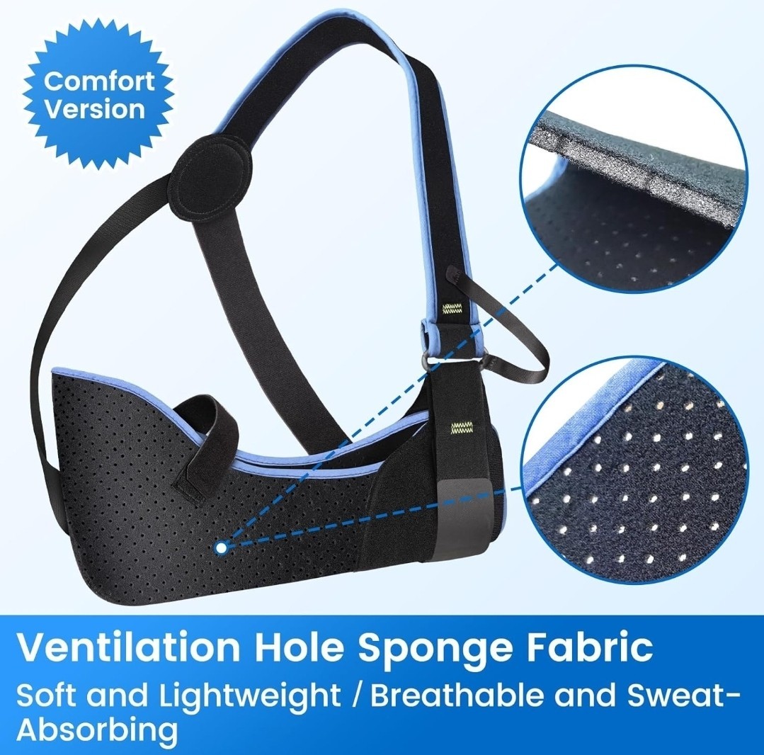 Velpeau Arm Sling Shoulder Immobilizer for Left or Right Arm – Men Or Women