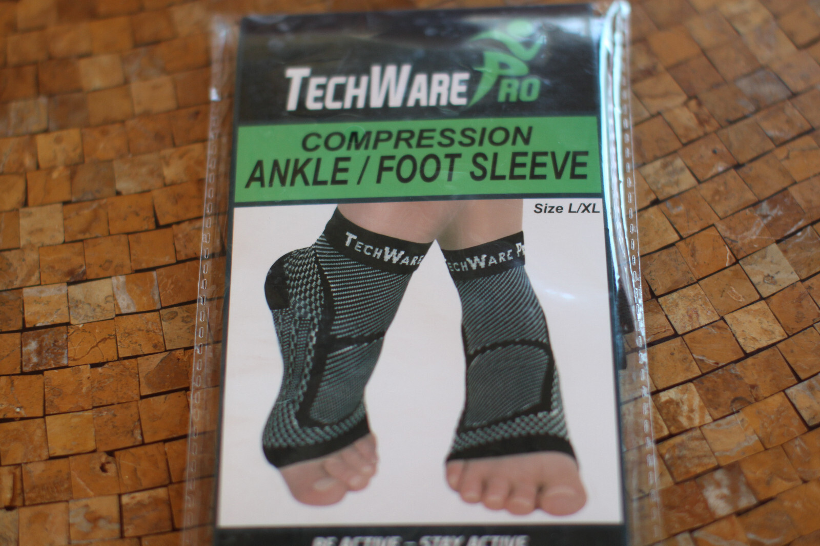 Techware Pro Ankle Brace Compression Sleeve – Relieves Achilles Tendonitis Joint