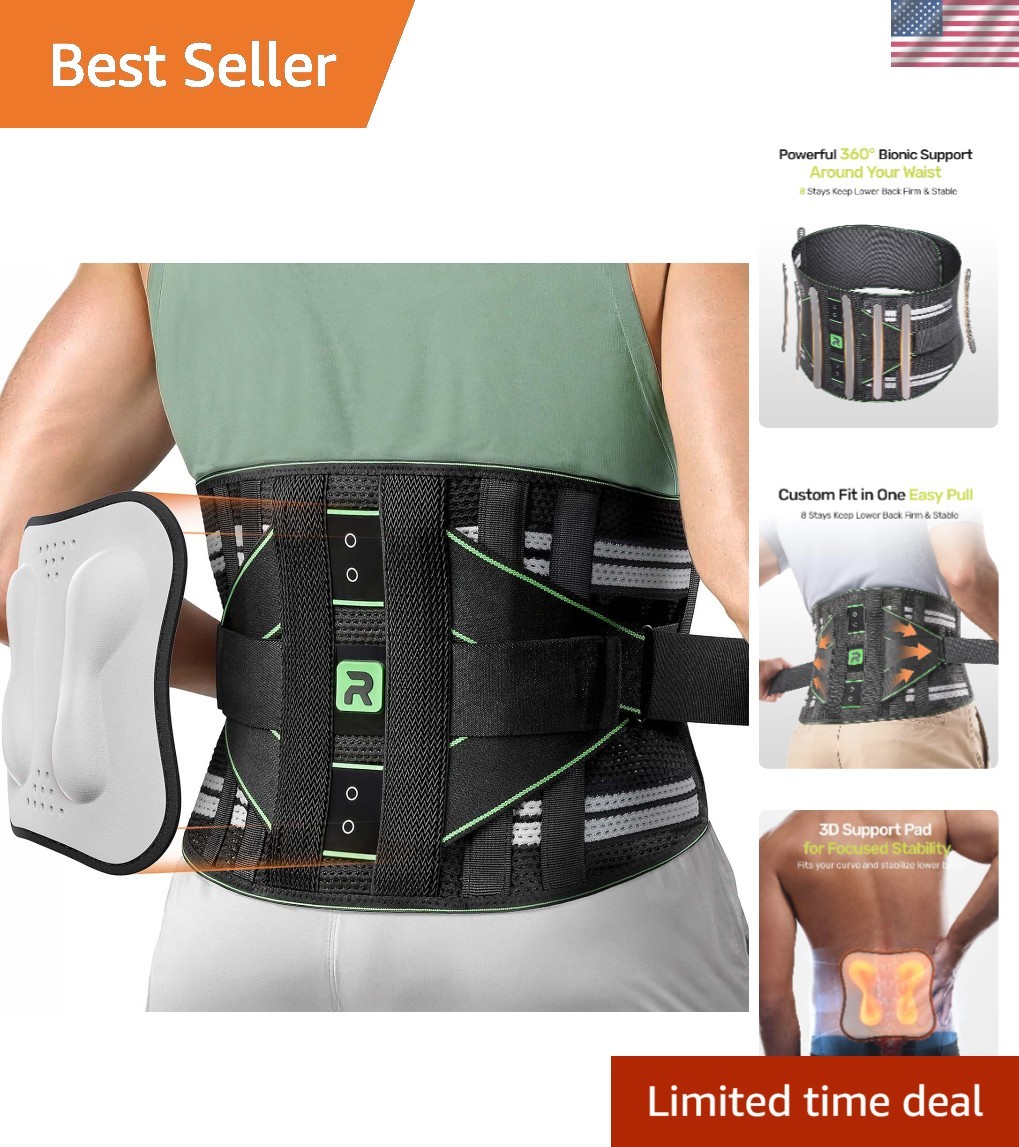 Advanced Back Support Brace – Ideal for Sciatica, Herniated Discs, Size M