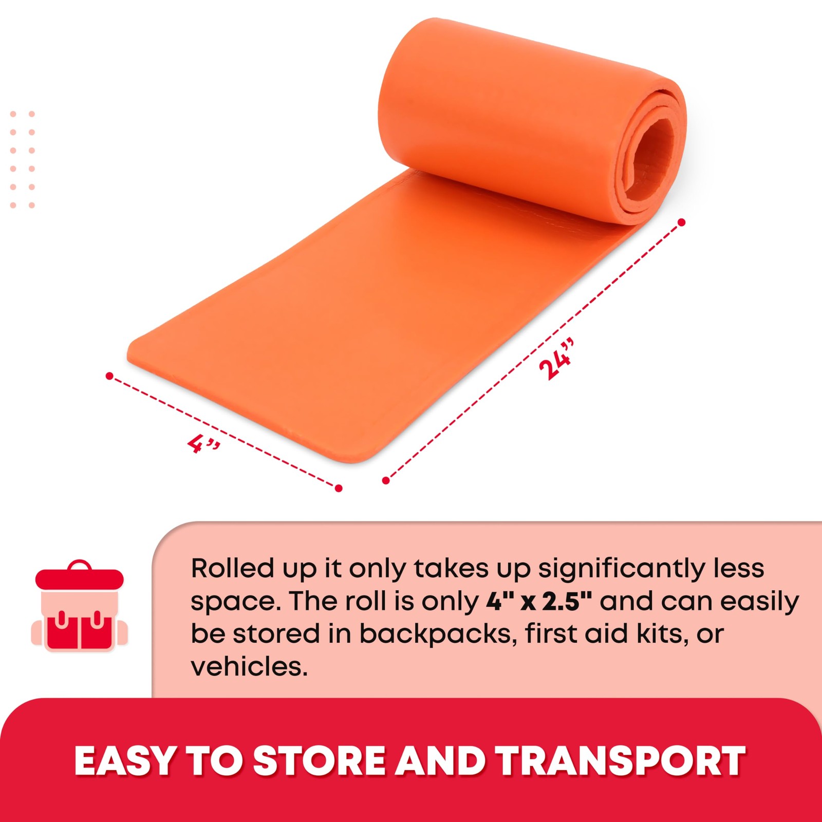Ever Ready First Aid Universal Aluminum Splint, 3 Count (Pack of 1), Orange