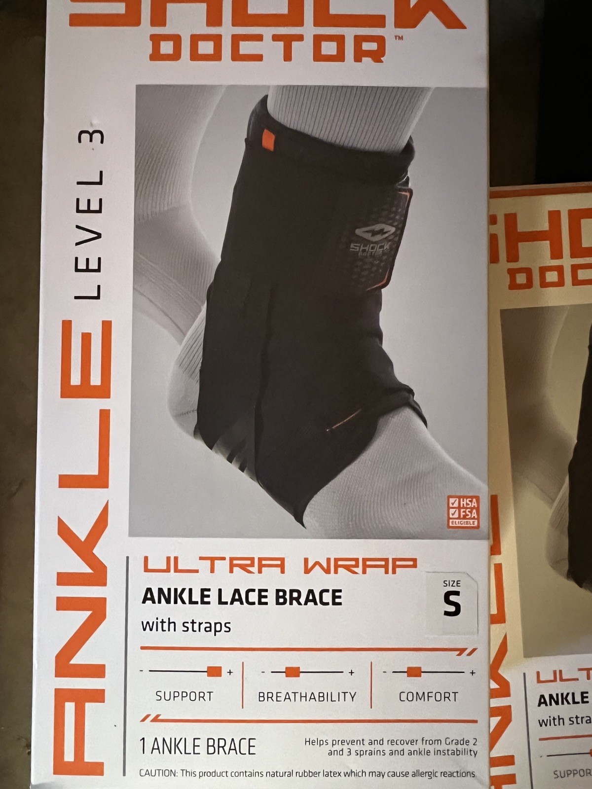 Shock Doctor Ultra Wrap Lace Ankle Support/brace – Black – small 8-8.5