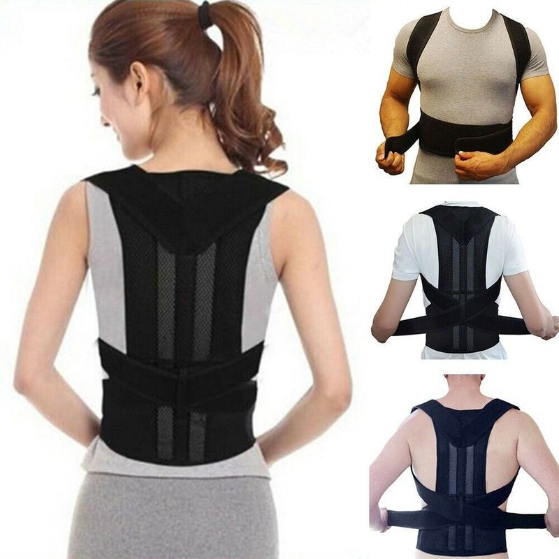 Back Brace Posture Corrector Full Back Support Belts for Upper and Lower Soft US