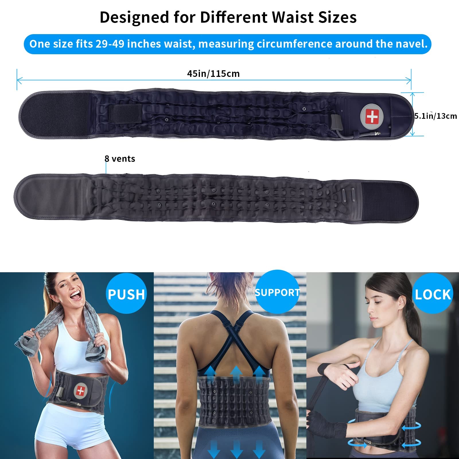 Decompression Back Belt – Lumbar Support Belt for Men & Women Lower Back Pain…
