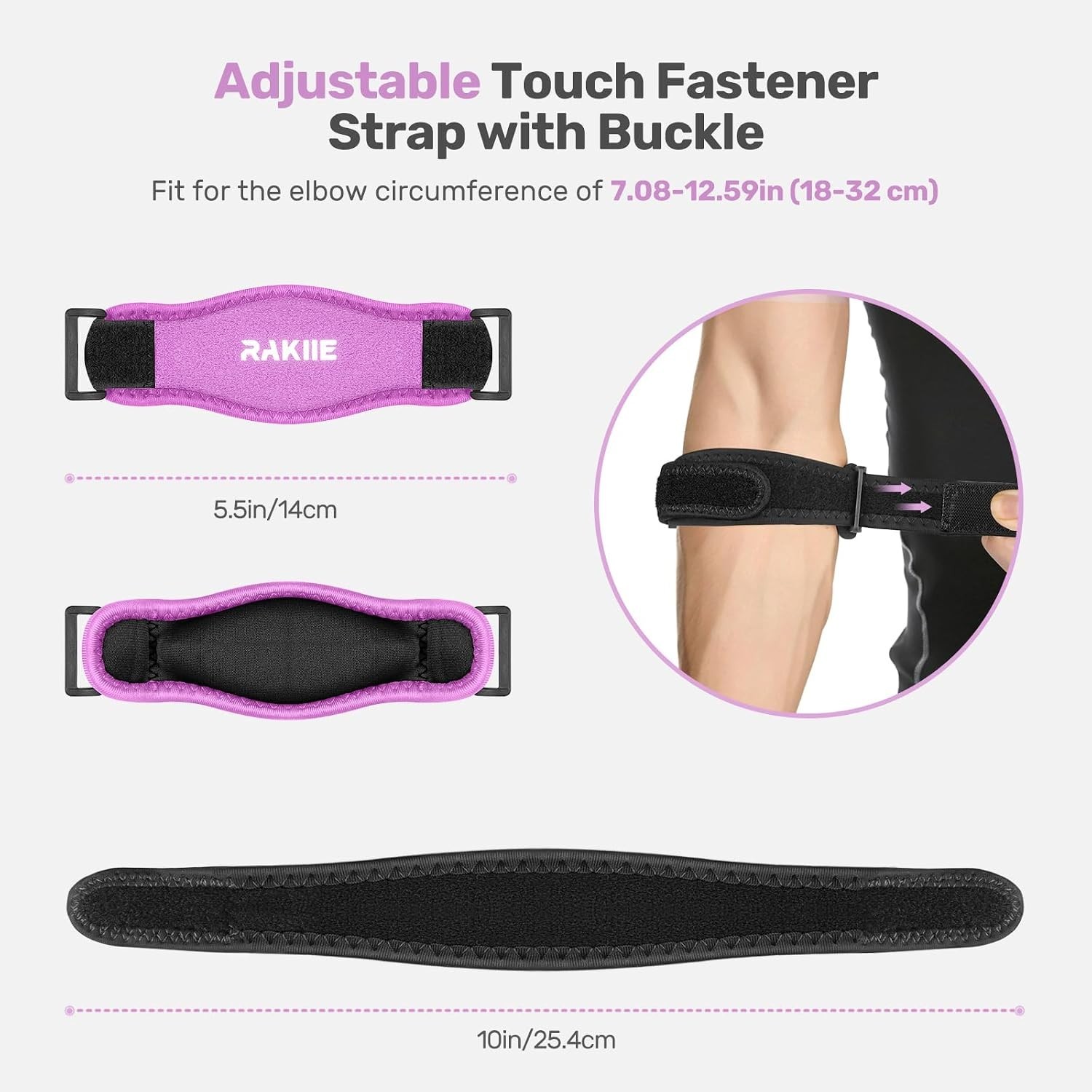 Adjustable Elbow Brace for Tendonitis Relief – Tennis & Golf Support for Adults