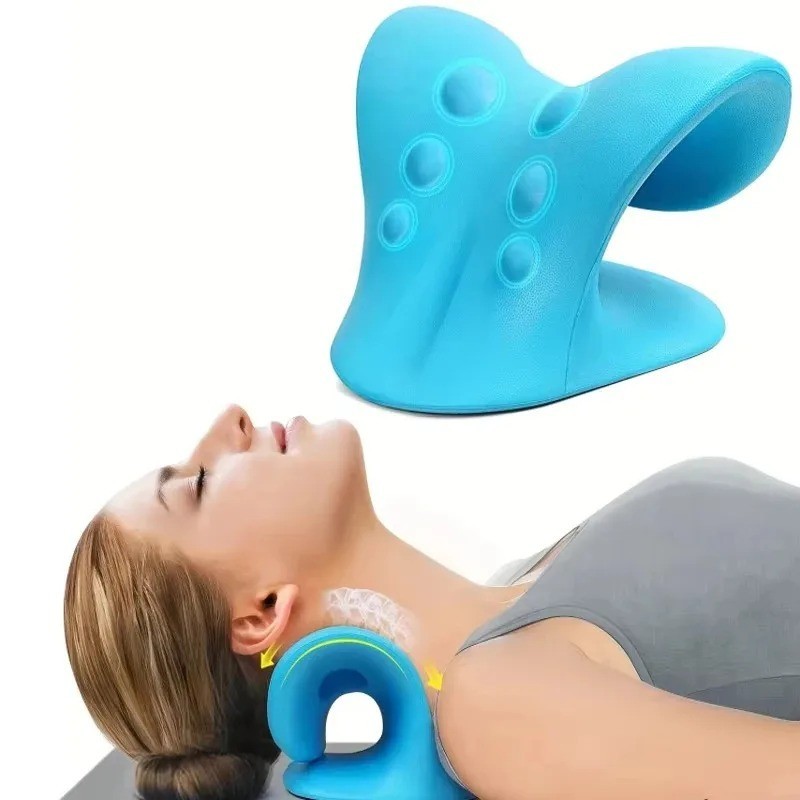 Cervical Neck Stretcher Pillow Traction Support Massage Relaxation Device