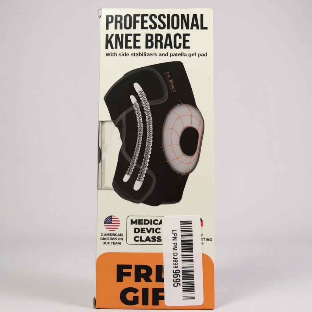 Dr. Brace Professional Knee Brace w/ Stabilizers & Gel Pad Support Flexibility