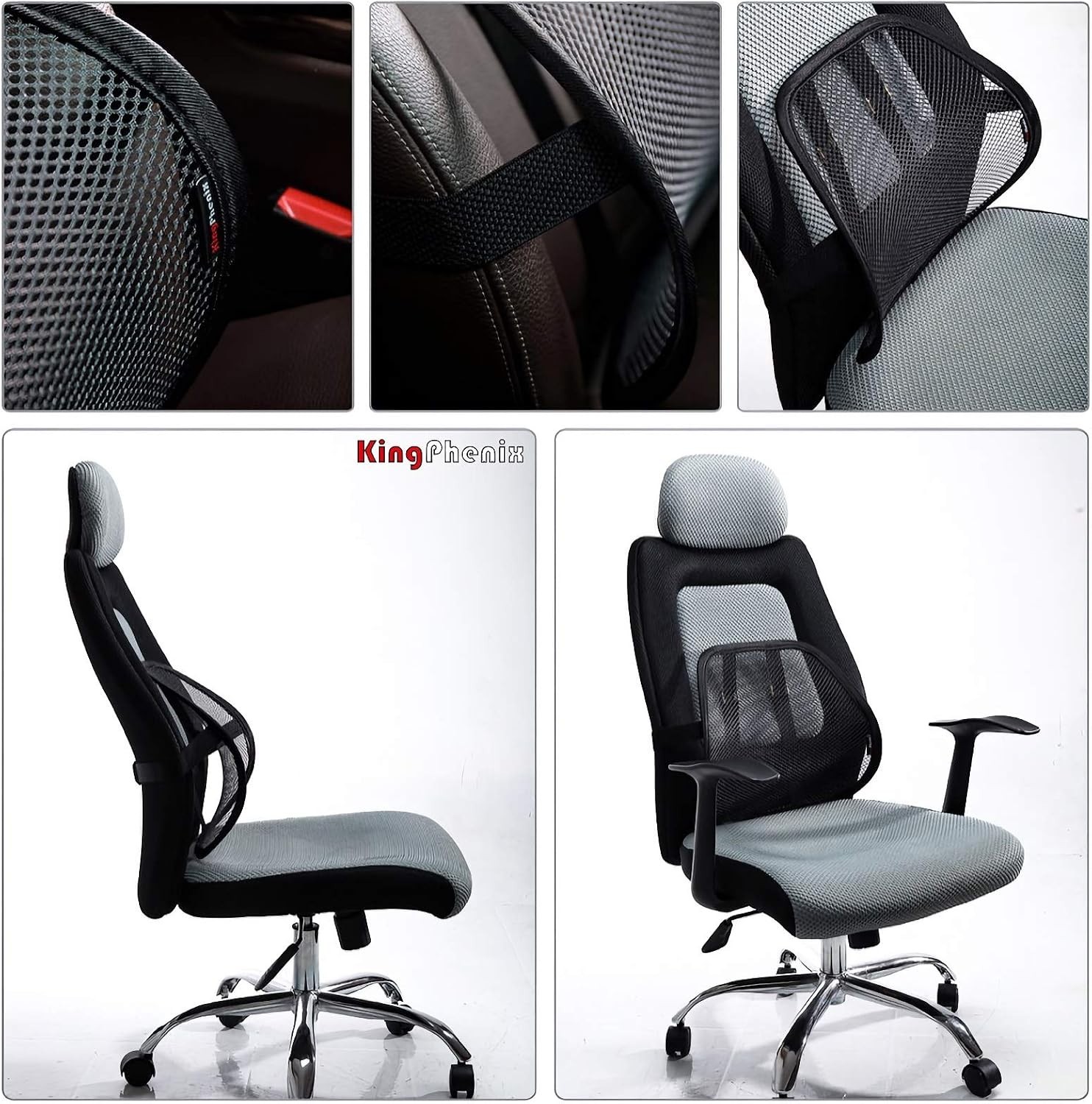 Lumbar Support 2 Pack with Breathable Mesh, Suit for Car, Office Chair