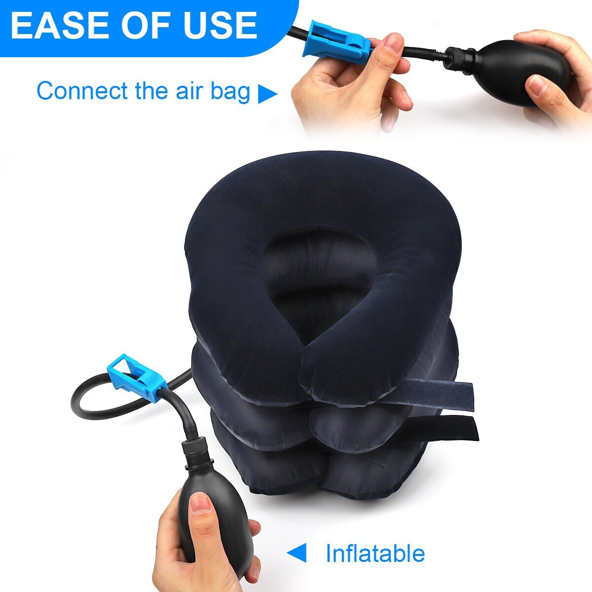Cervical Neck Traction Device Collar Brace Support Pain Relife Stretcher Therapy