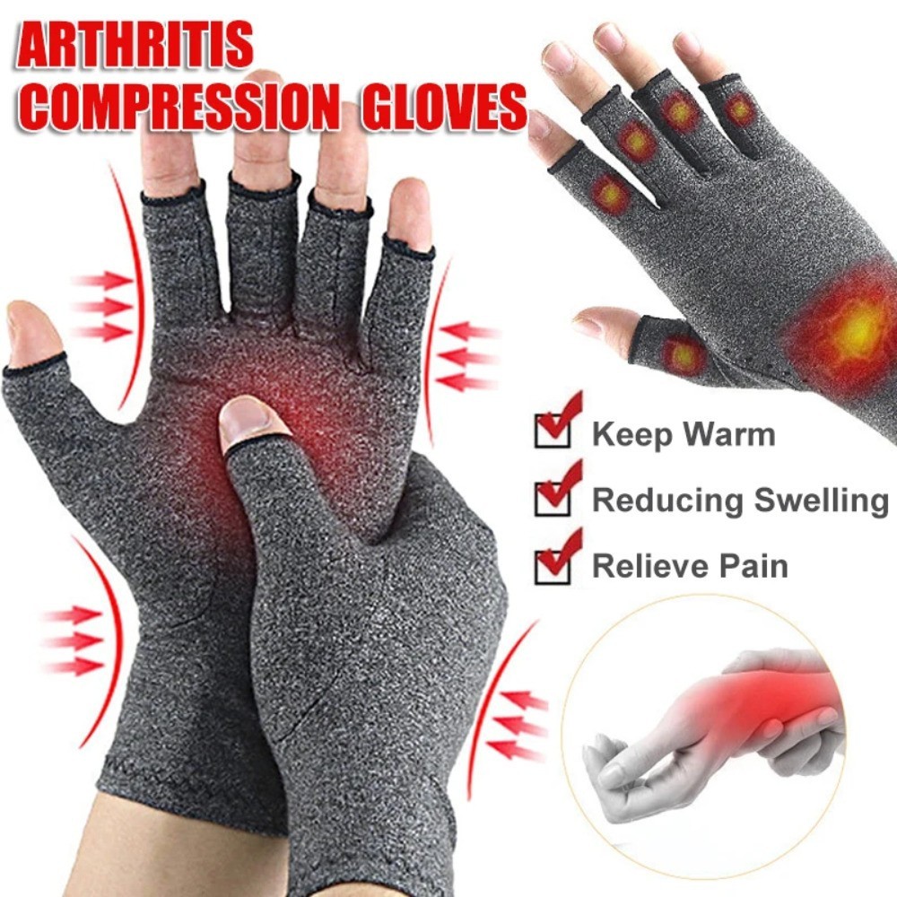 Arthritis Gloves Derived from Bamboo Compression Fingerless Gloves for Men & Wom