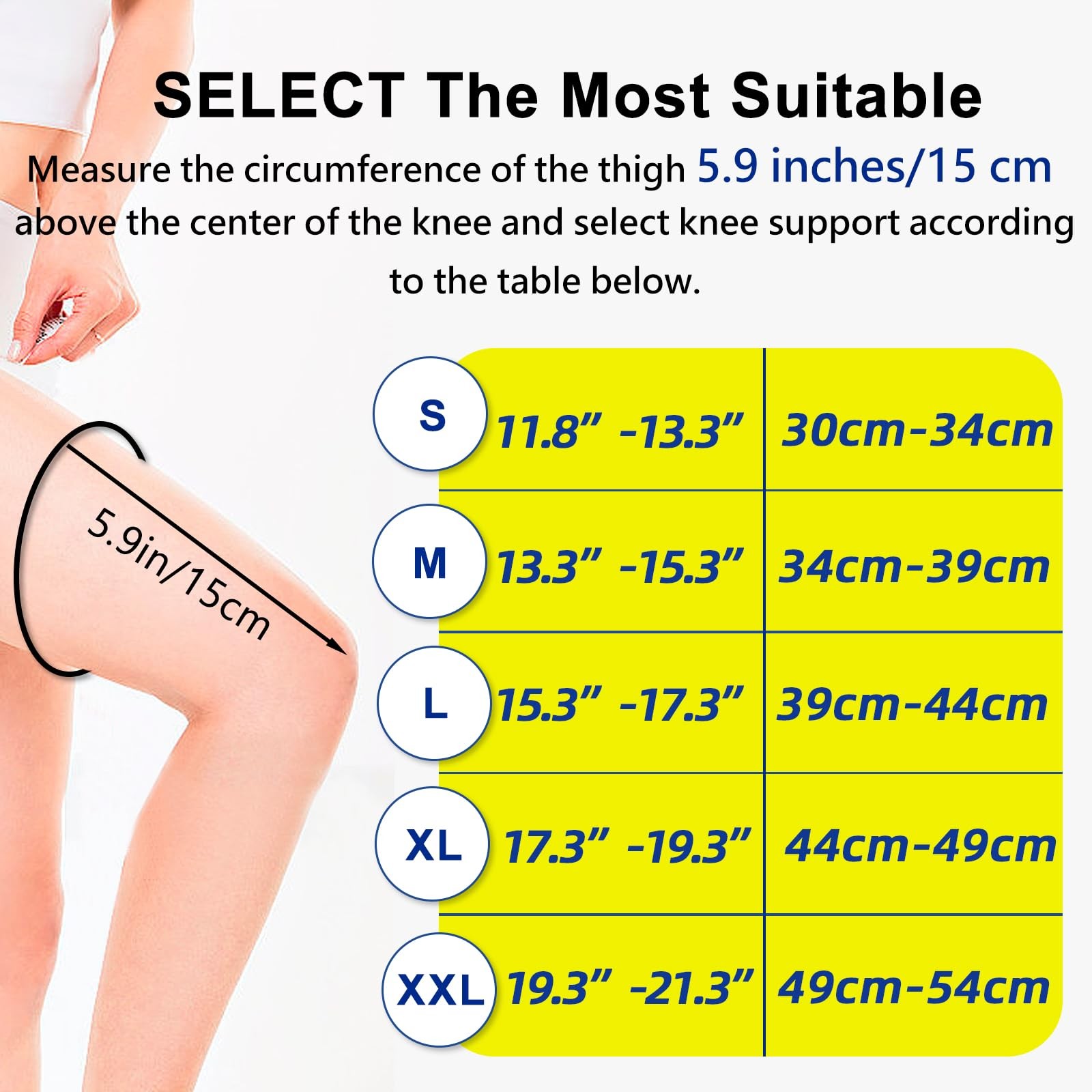 2 Pack Full Leg Compression Sleeves, Long Knee Brace Support for ACL,PCL, Men…