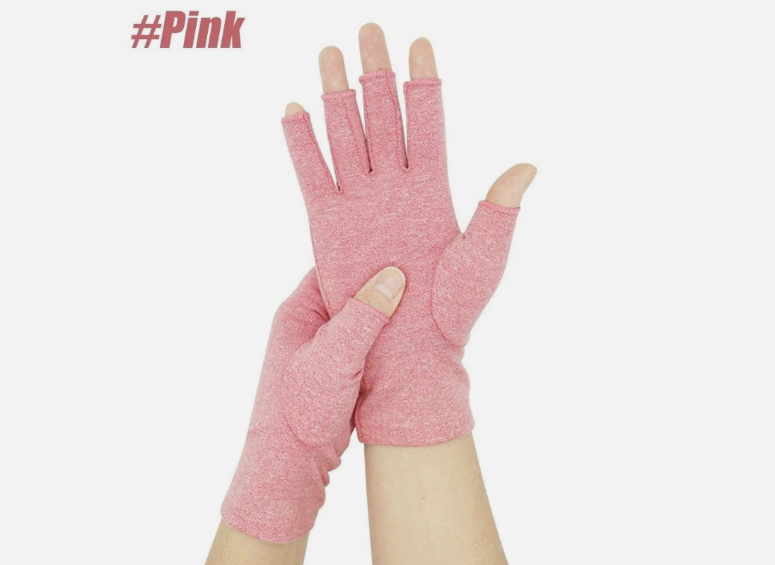 Arthritis Compression Gloves Fingerless Hand Support Carpal Tunnel Pain Relief