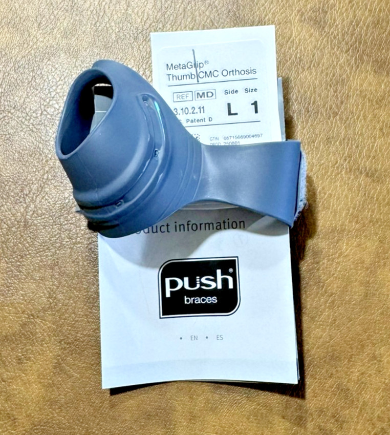 PUSH MetaGrip CMC Thumb Brace Left Hand Size 1 Small Arthritis Support Brace