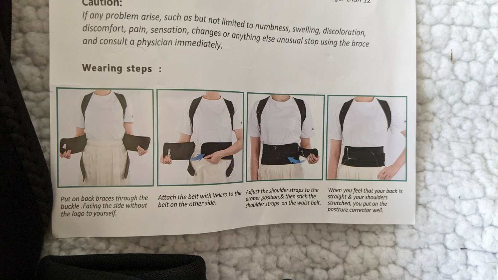 Men Women ADJUSTABLE POSTURE CORRECTOR Collarbone Shoulder Brace Belt Black