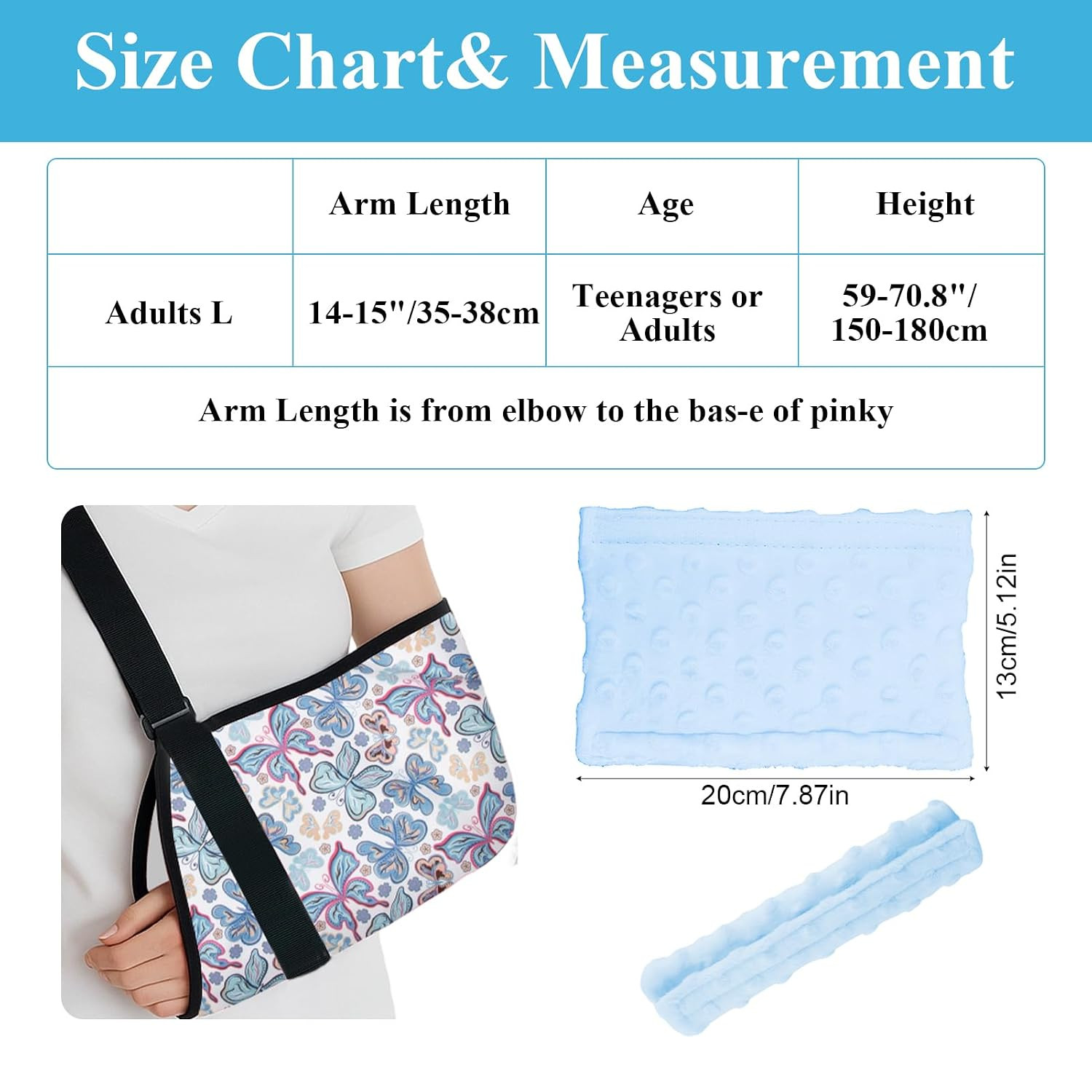Arm Sling for Women with Strap Cushion, Fashion Shoulder Brace Support Immobi…