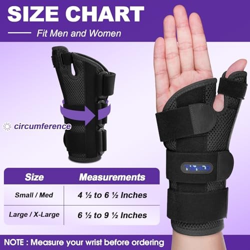 Thumb Spica Splint left,Wrist Brace with Thumb Support Small/Medium Right Hand