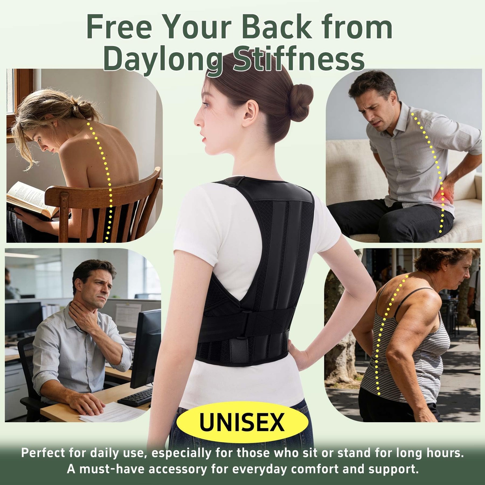 Posture Corrector for and Men Back Brace Straightener Instant Scoliosis Shoul…