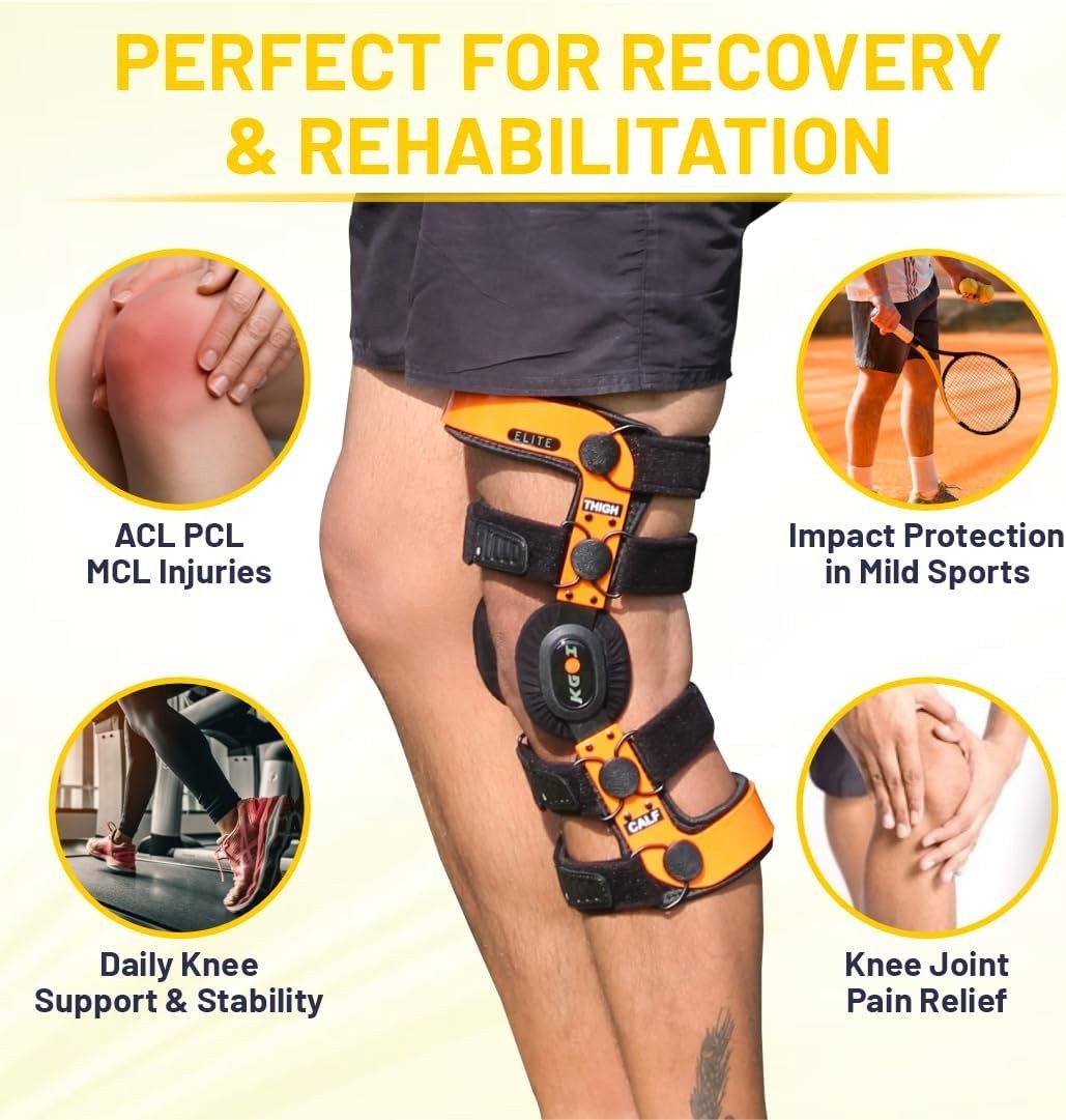 ELITE Orthopedic Knee Support Brace Adjustable Stainless-Steel Hinges (Size 22)