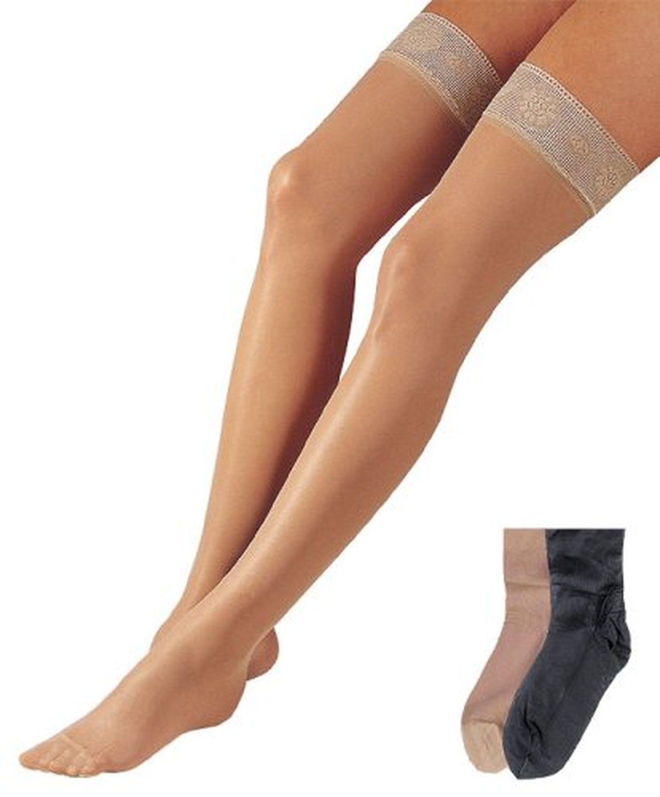Activa Ultrasheer Womens Compression Thigh 9-12 mmhg Stockings Supports Silicone