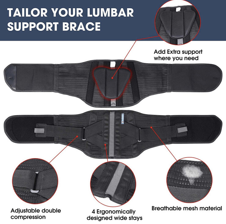 New Timtakbo 3XL Lower Back Brace/ Support Waist Belt Men/Women Pain Relief
