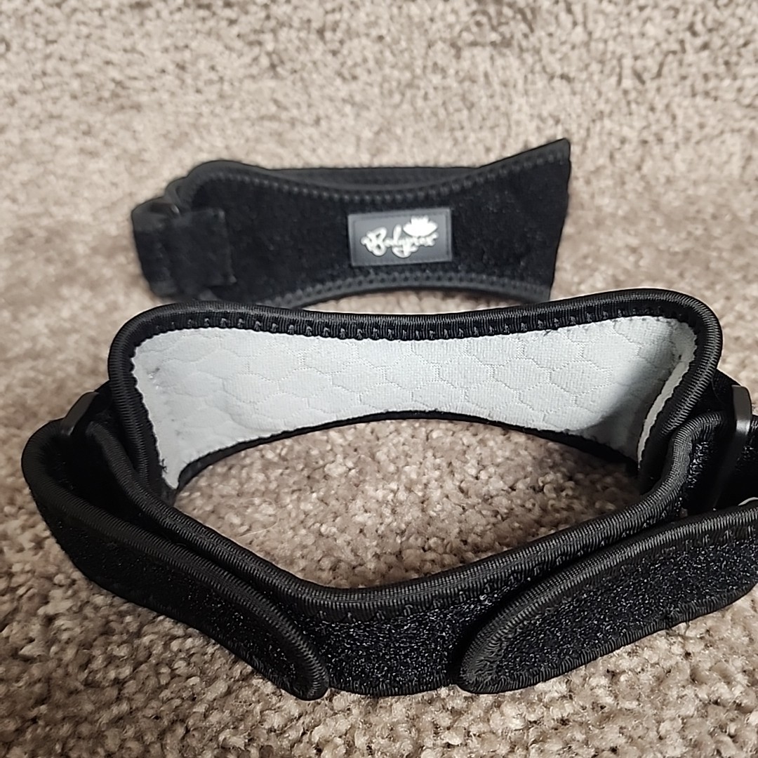 Bodyprox Patella Tendon Knee Strap 2 Pack, Knee Pain Relief Support Brace Black