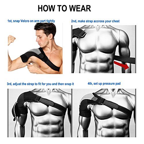 Shoulder Stability Brace Adjustable Neoprene Support for Pain Rotator Cuff