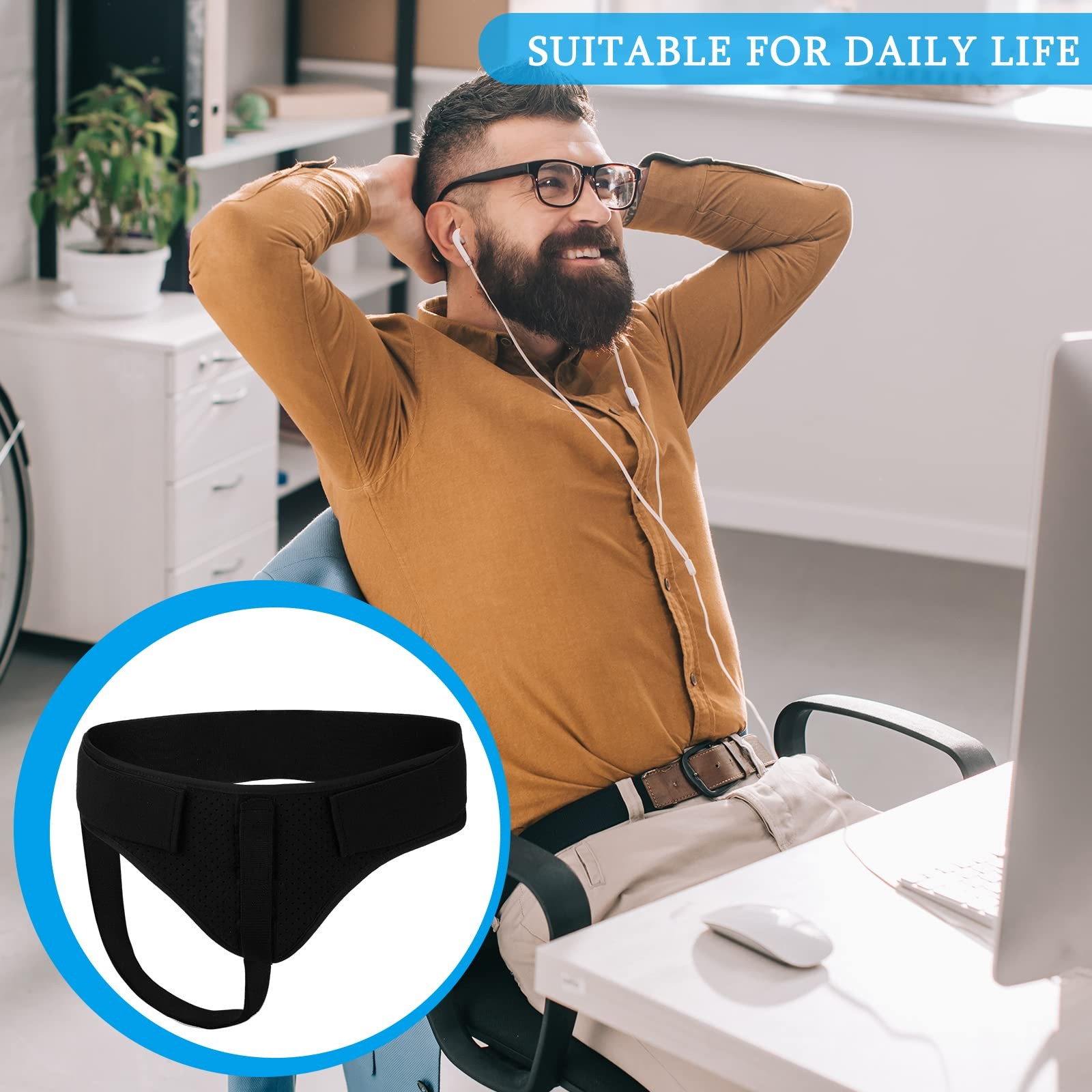 Hernia Belts for Men Groin Brace Left or Right Side Inguinal Hernia Support Supp
