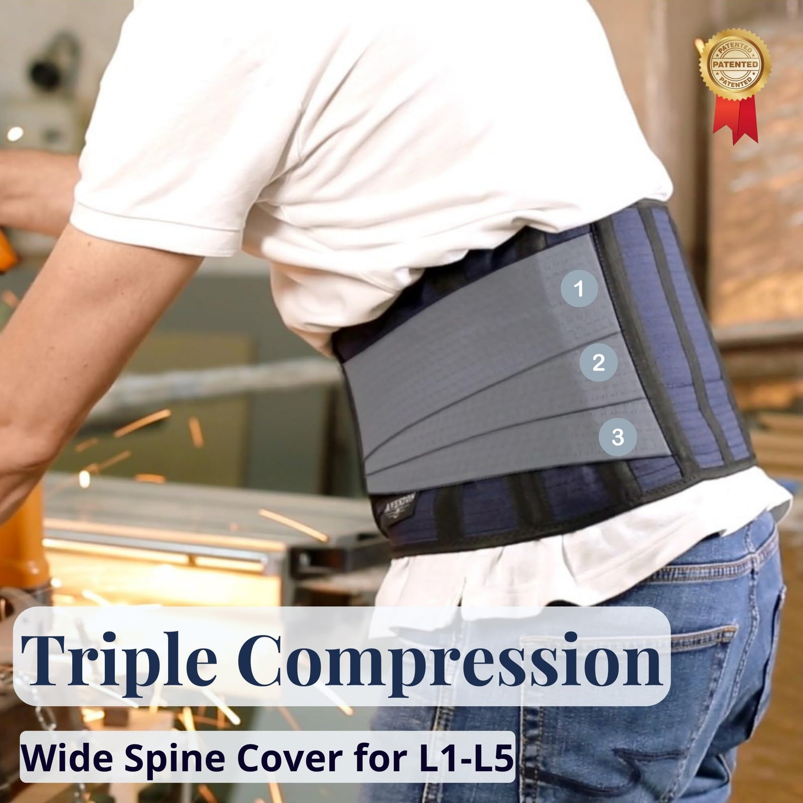 Back Support Lower Back Brace Provides Back Pain Relief – Breathable Lumbar Supp