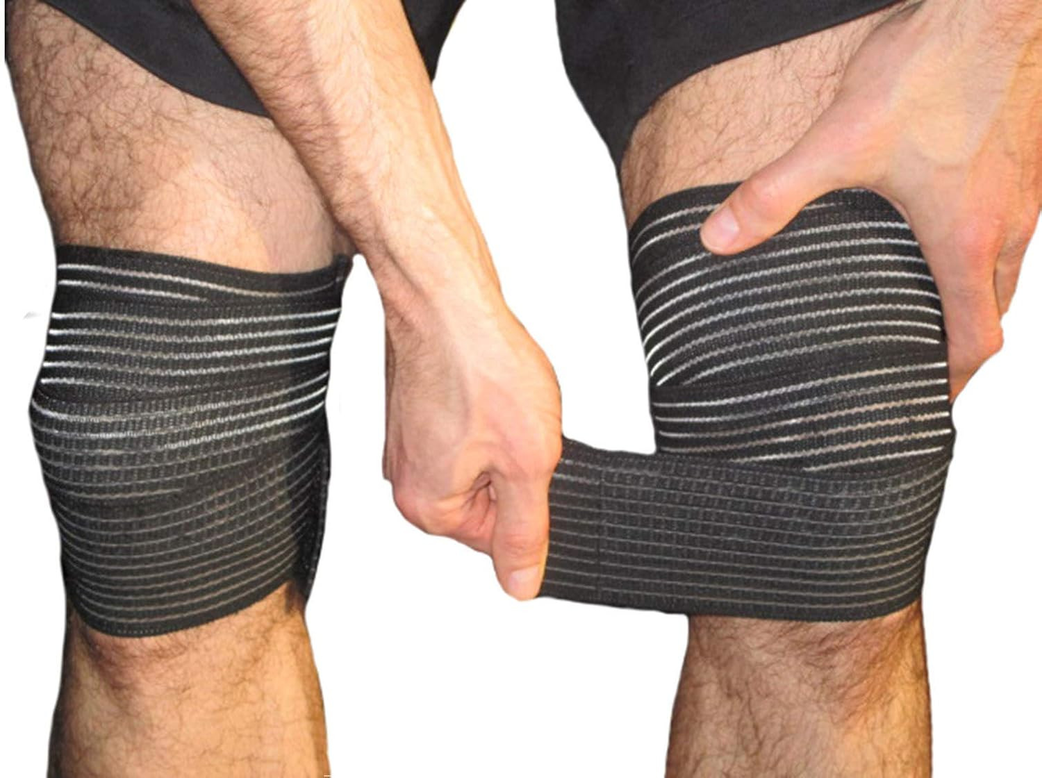 Vendaje De Compresion Elastico Extra Largo Para Rodilla, Soporte Para Piernas…