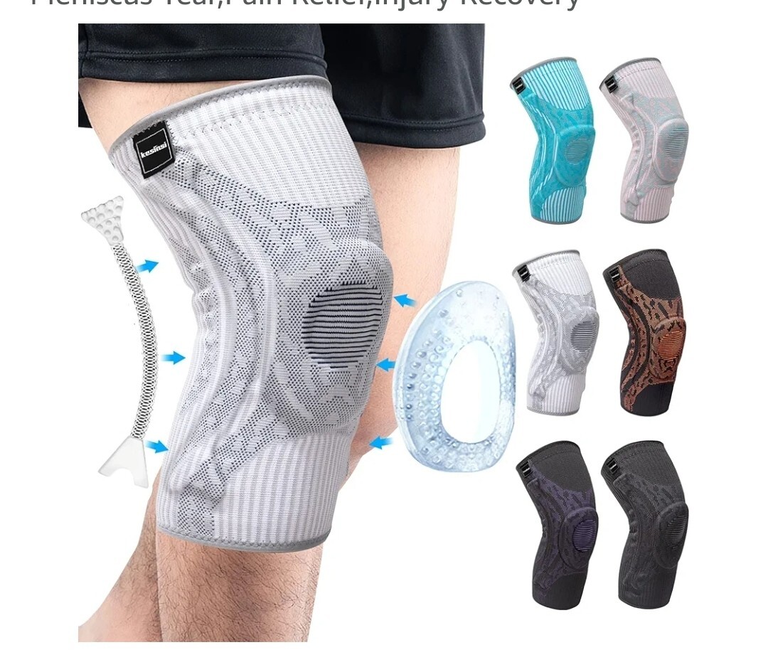 2 Medium Black & Purple Knee Braces/Sleeves – Veidoorn Protect Kesinsi
