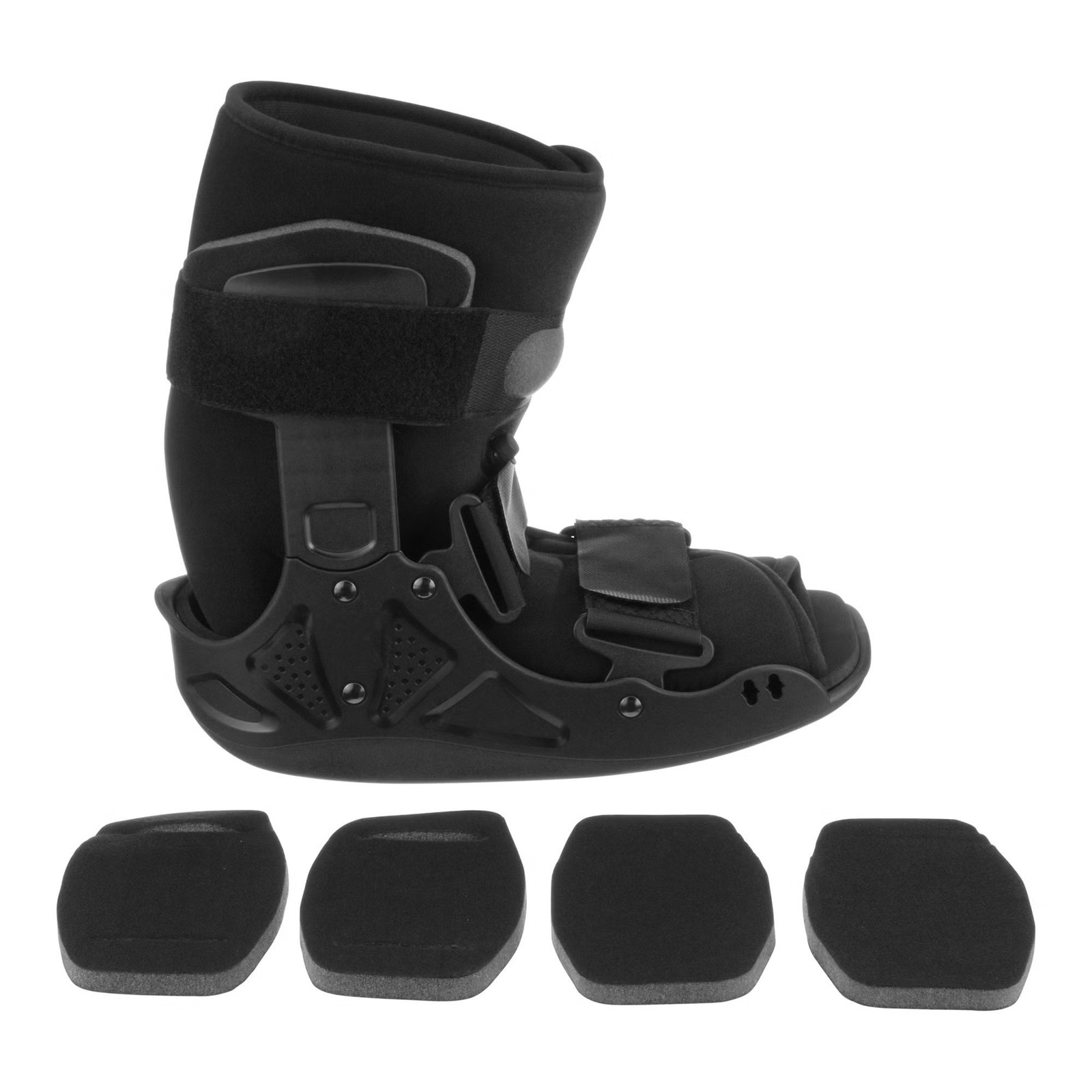 McKesson Black Air Walker Boot Large Hook and Loop for Either Foot 155-79-95527