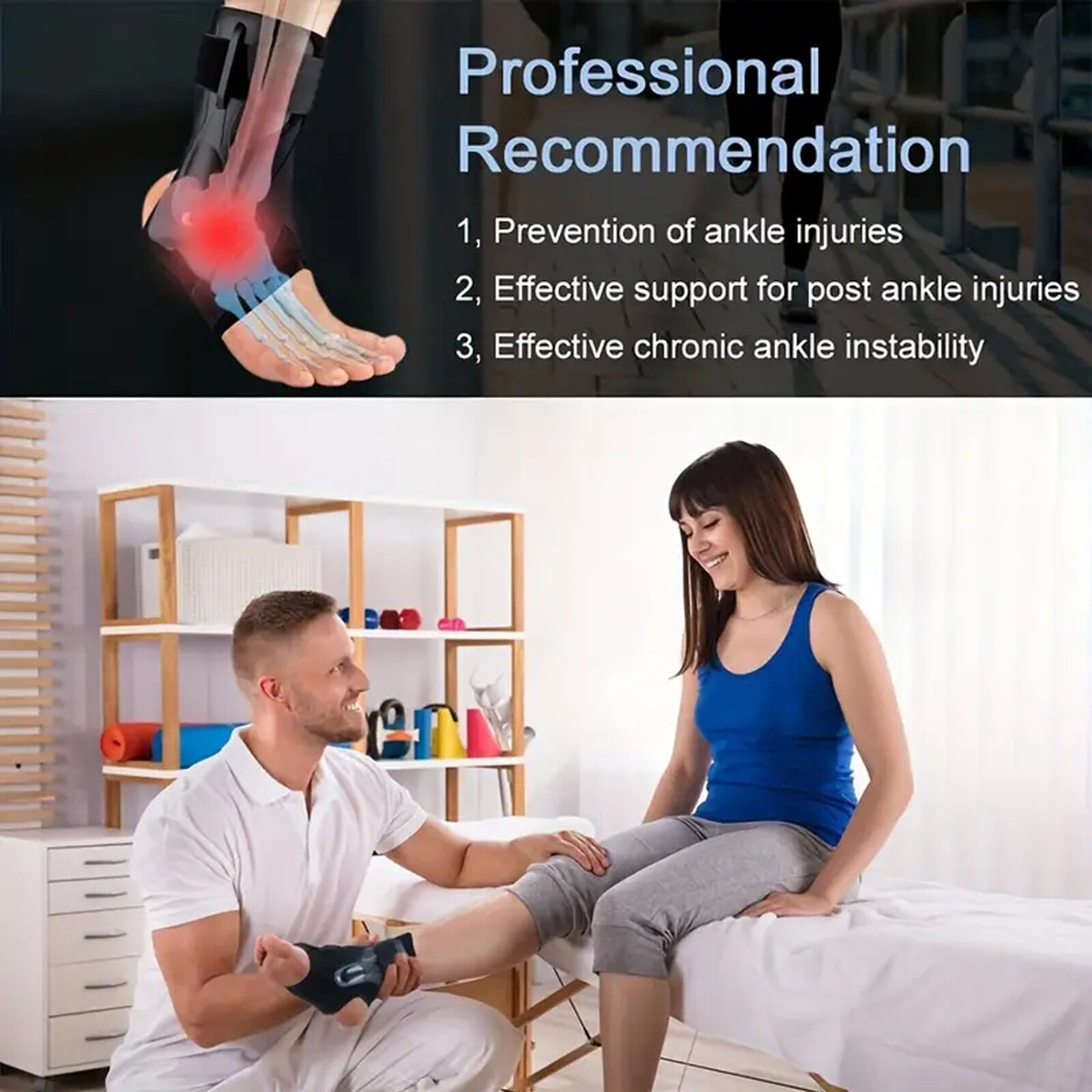 Ankle Support Brace for Ankle Sprains Men Women Sprained Brace for Basketball