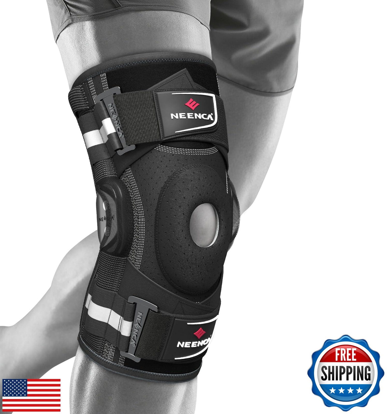 NEENCA Professional Knee Brace for Knee Pain, Hinged Knee Support with Patent