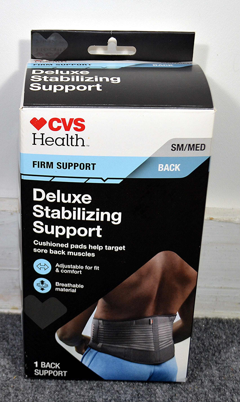 New CVS Deluxe Stablizing Support – Back – Small/Medium – Adjustable – Black