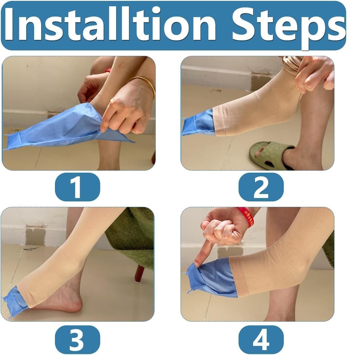 Non-Slip Open Toe Sock Helper – 2 Pcs Compression Applicator for Comfort