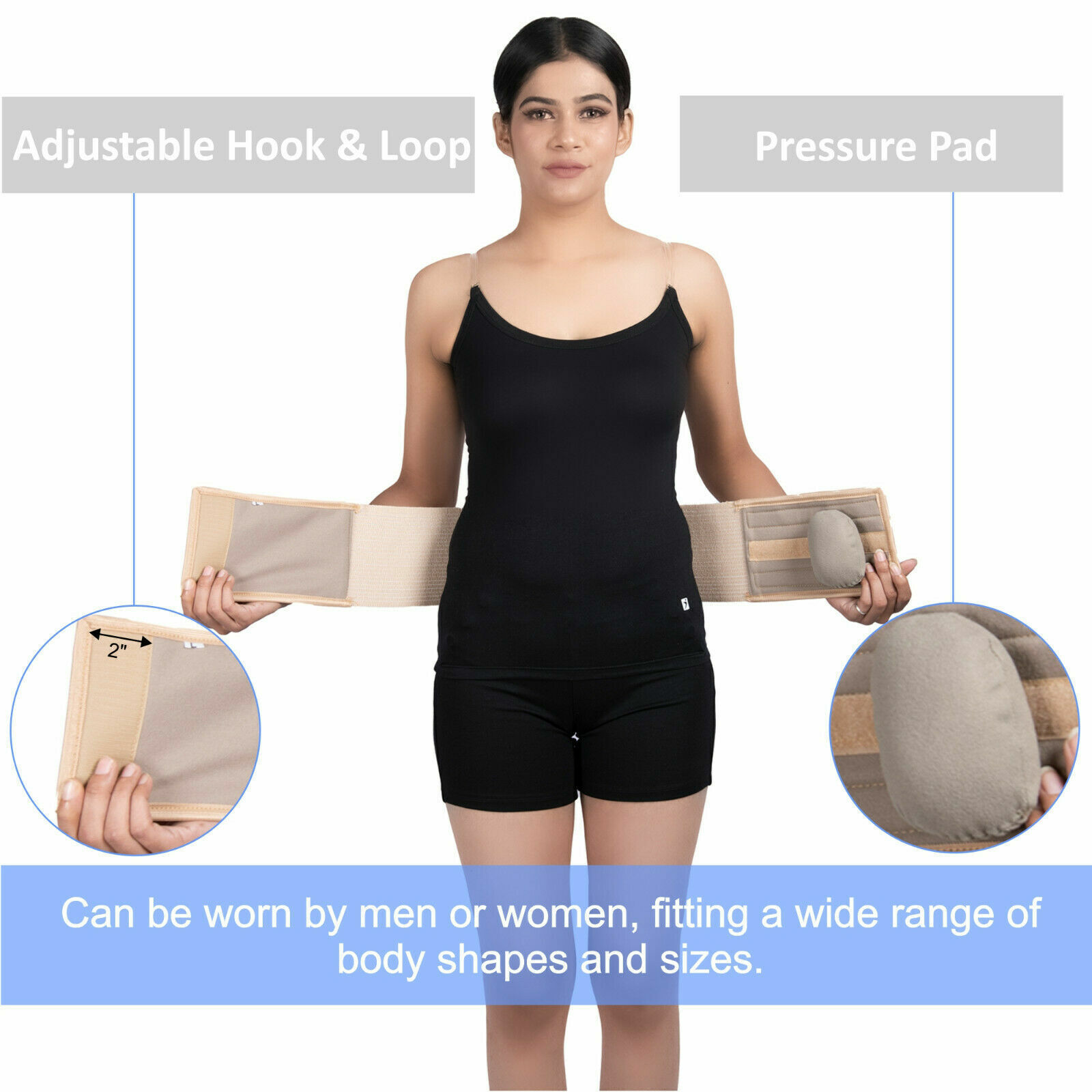 New Single Side Hernia Belt With Right Side Both Support S-M-L-XL-XXL