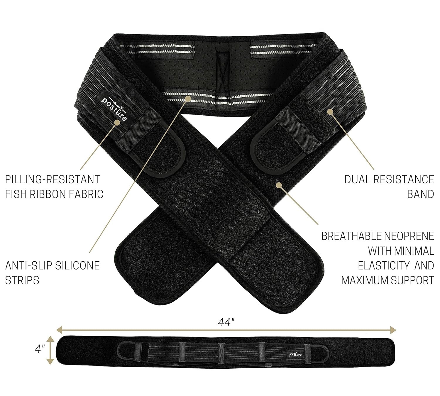 Posture Sacroiliac Hip Belt for Women and Men Reg Size 32″-45″