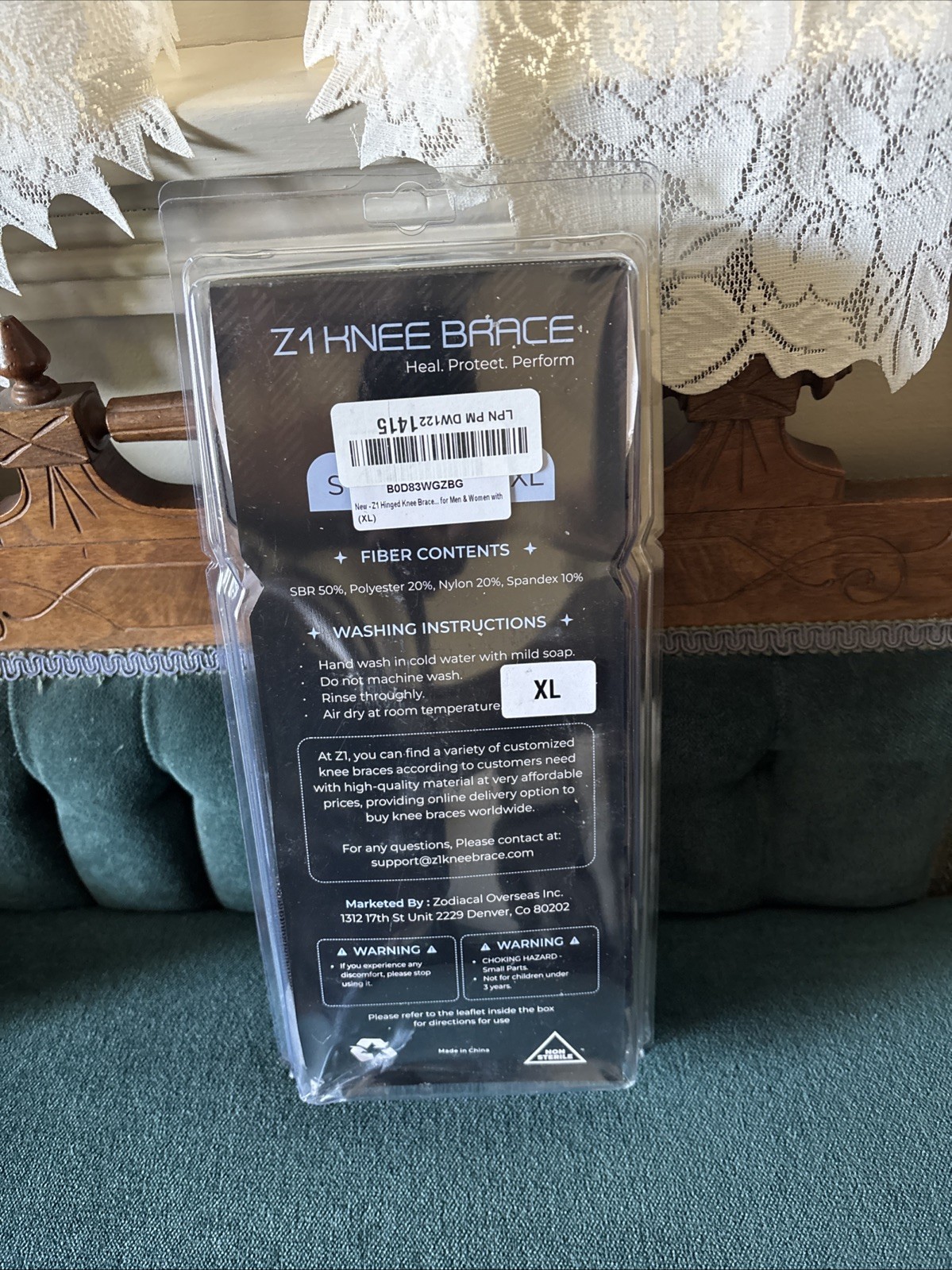 Z ONE Z1 K11 Hinged Knee Brace Open Patella Stabilizer Pain Relief XL READ