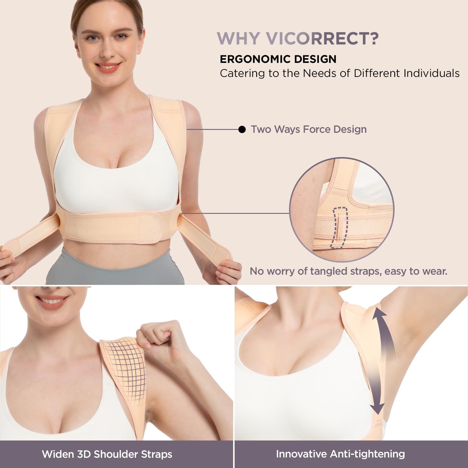 Posture Corrector for and Men, Adjustable Upper Back Brace for Clavicle and P…