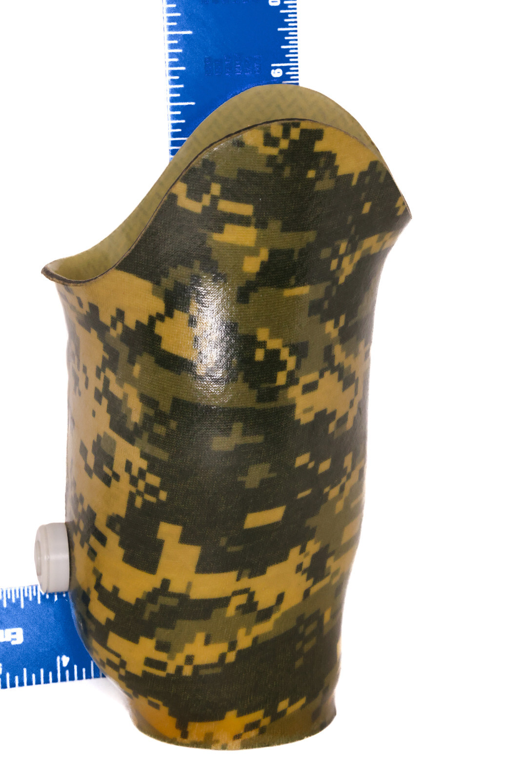 PROSTHETIC DIGITAL CAMO LEG SOCKET w EXPULSION VALVE & MOUNTING HARDWARE Ht=9″
