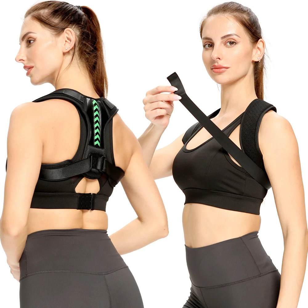Shoulder Support Adjustable Back Pain Support Posture Corrector Brace Belt Strap