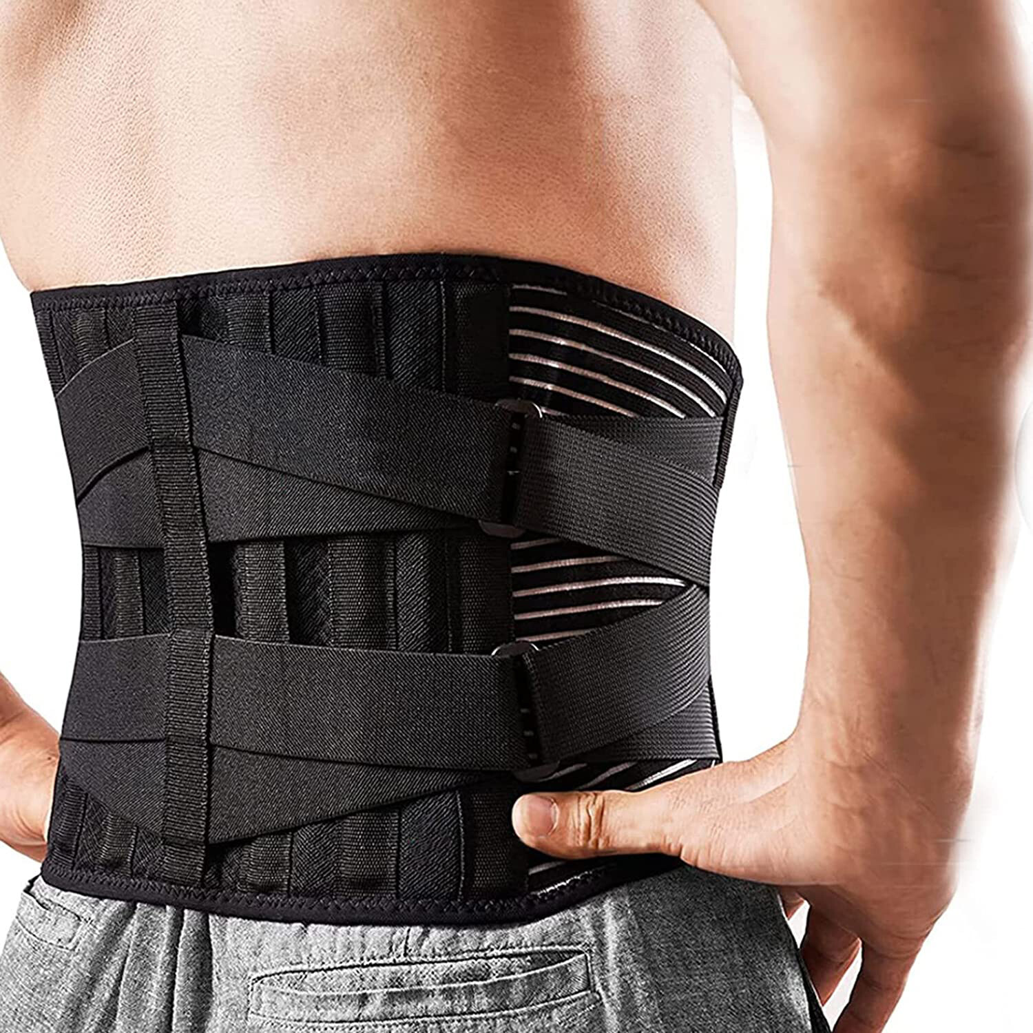 Back Braces for Men Women, Adjustable Lower Back Pain Relief Lumbar Support Belt