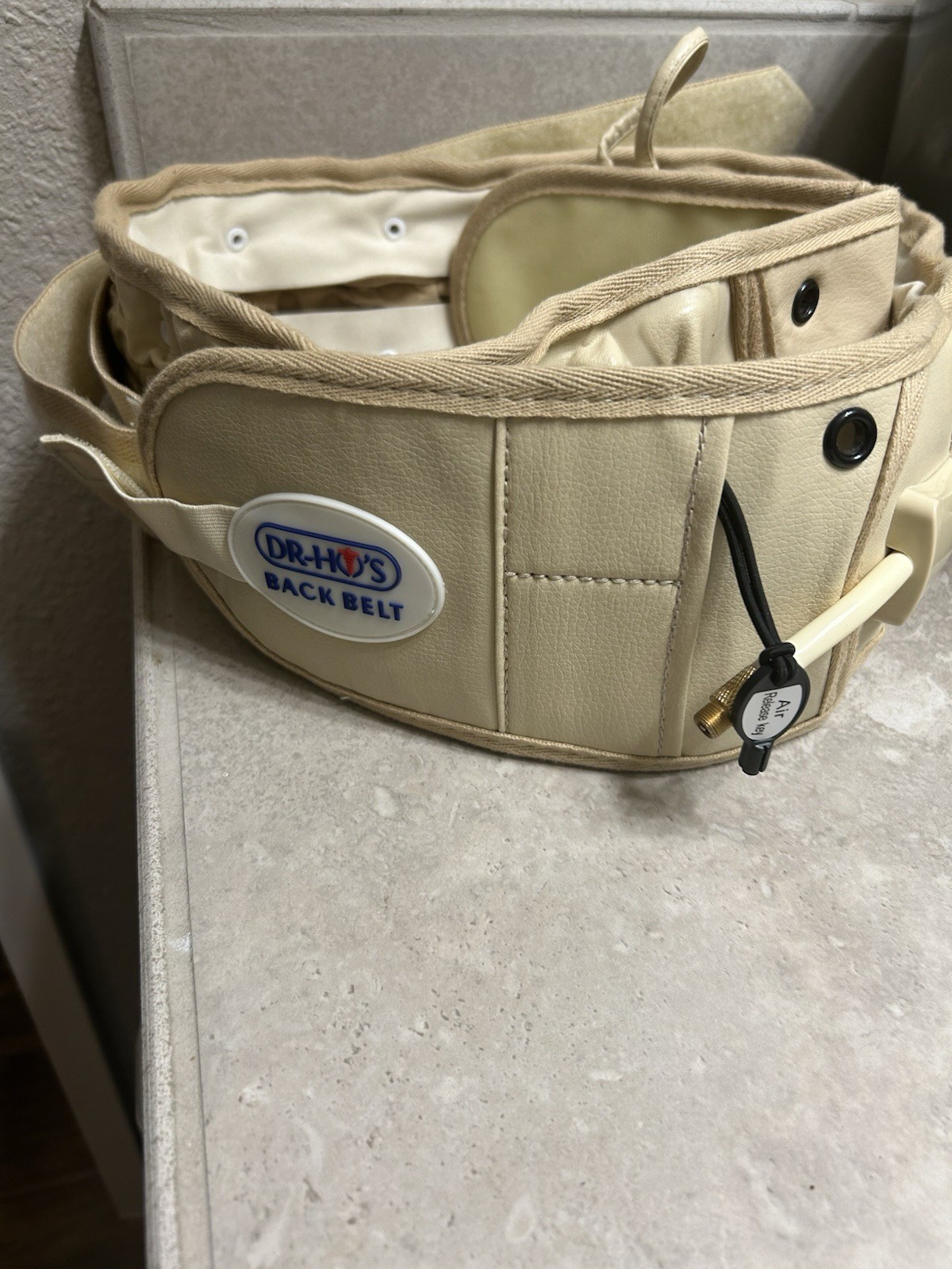 DR-HO’S 2-in-1 Back Relief Belt B 42-55 Beige Inflatable Pain Relief- BELT ONLY
