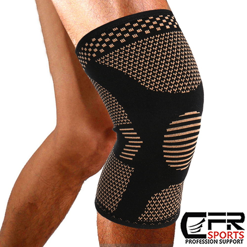 Knee Sleeves Compression Brace Support Sport Joint Injury Pain Arthritis Copper@