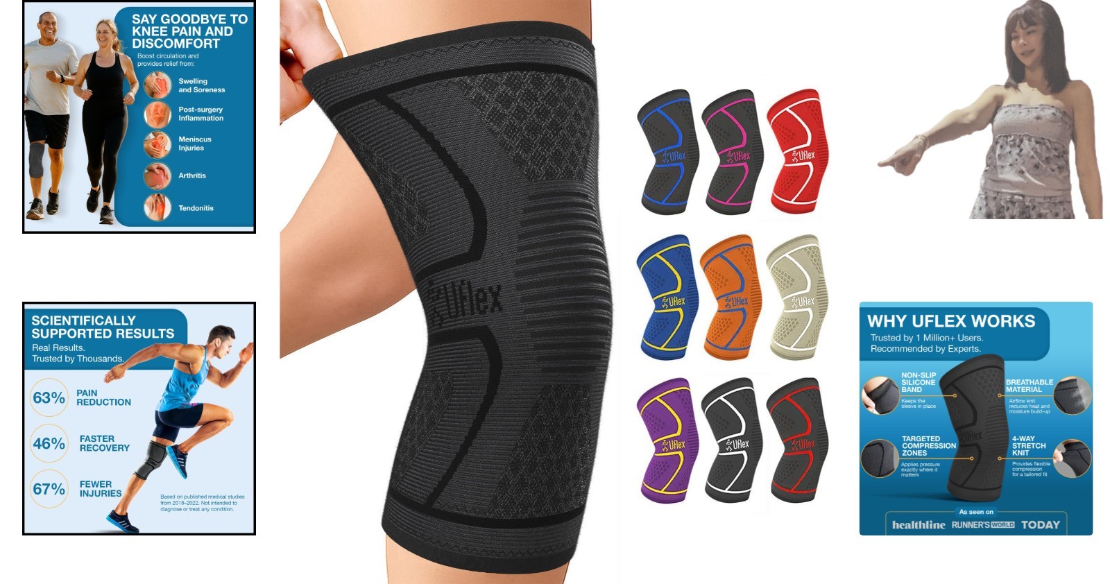4-Way Stretch Knee Support Sleeve – Versatile Compression for Running & Recovery