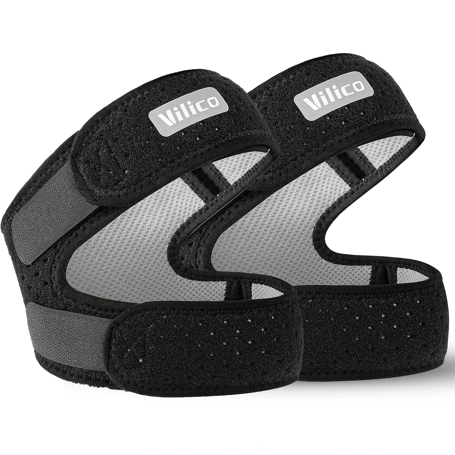 1/2Piece Patellar Tendon Support Strap Adjustable Knee Strap for Exercise Runnin