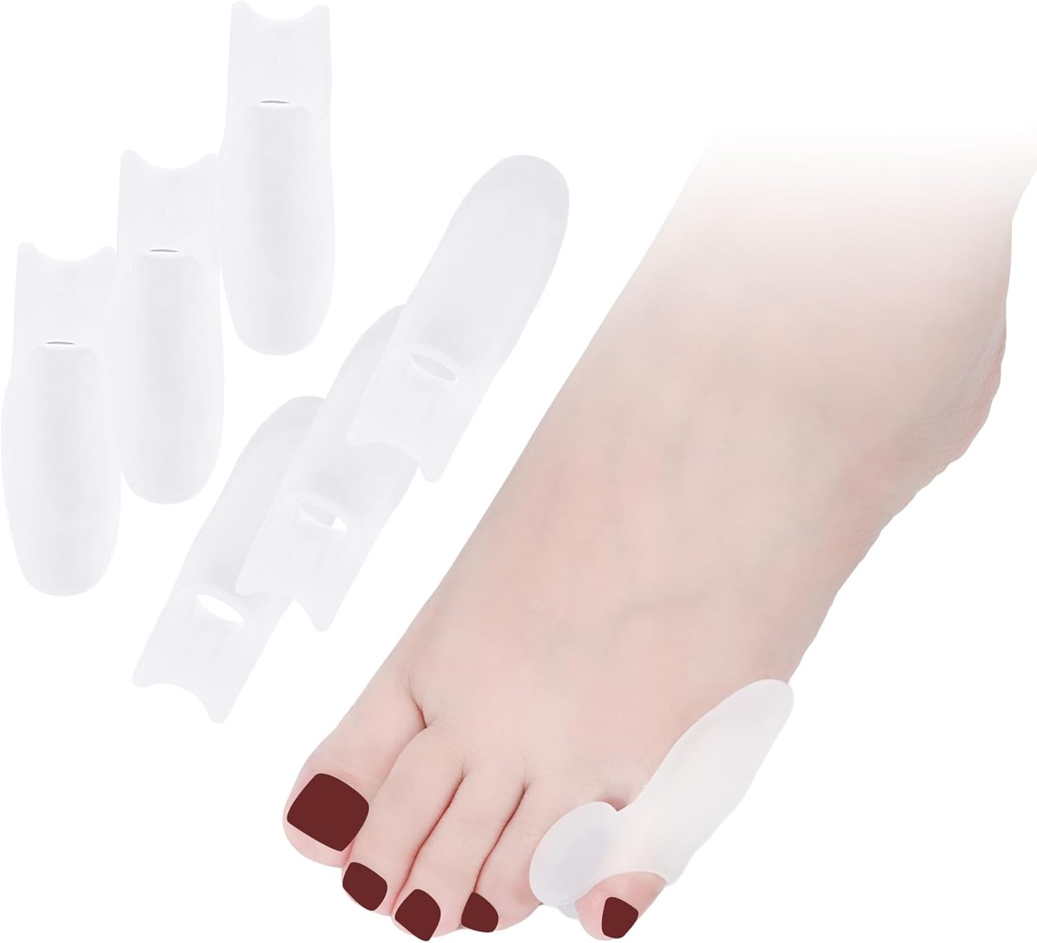 Pinky Toe Gel Bunion Protector 6 Piece Tailors Bunion Corrector Little Toe Separ