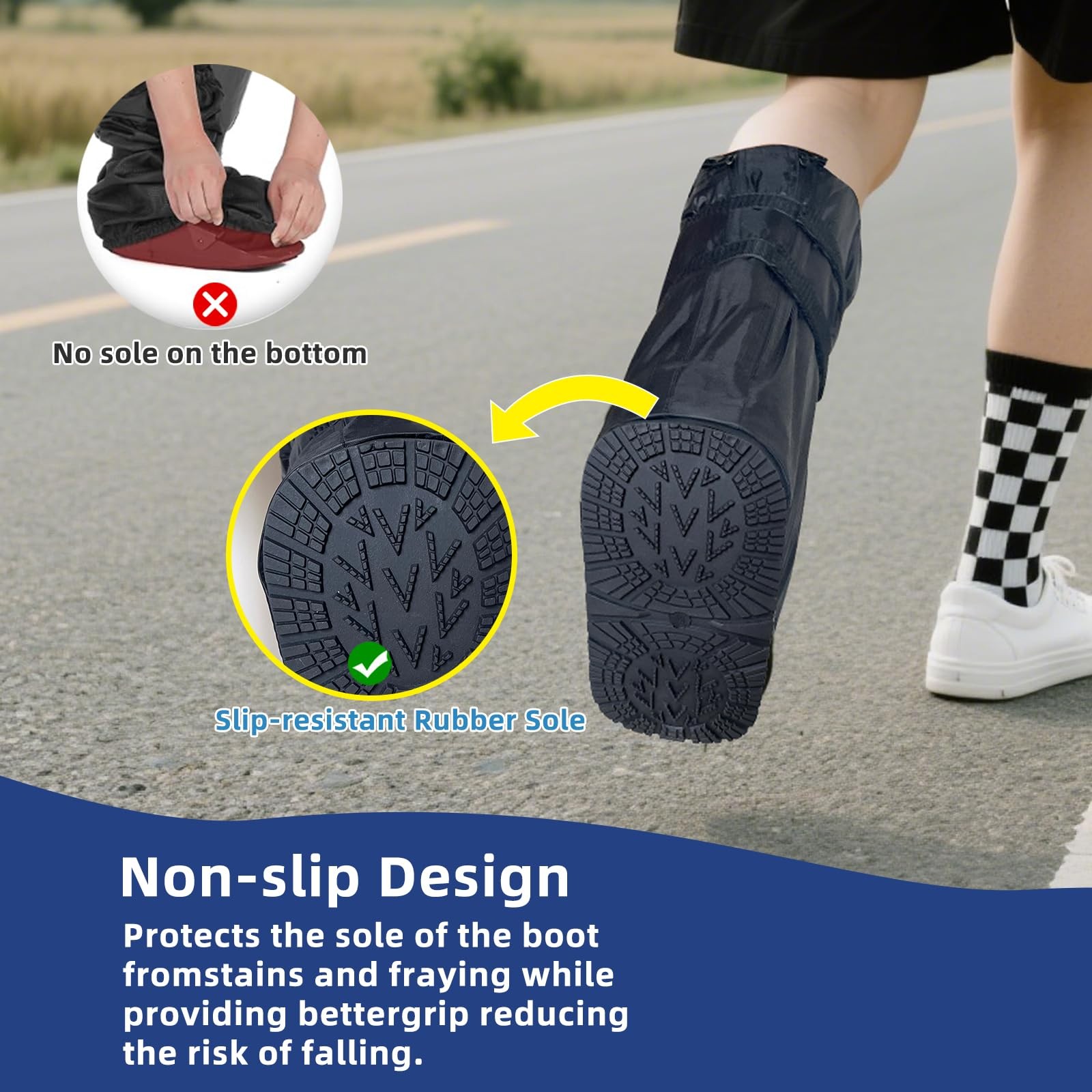 Short Waterproof Walking Boot Cover for Medical and Orthopedic Boots