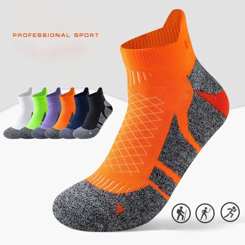 2025 Marathon Running Socks Cushioned Ankle Low Cut Men Women US