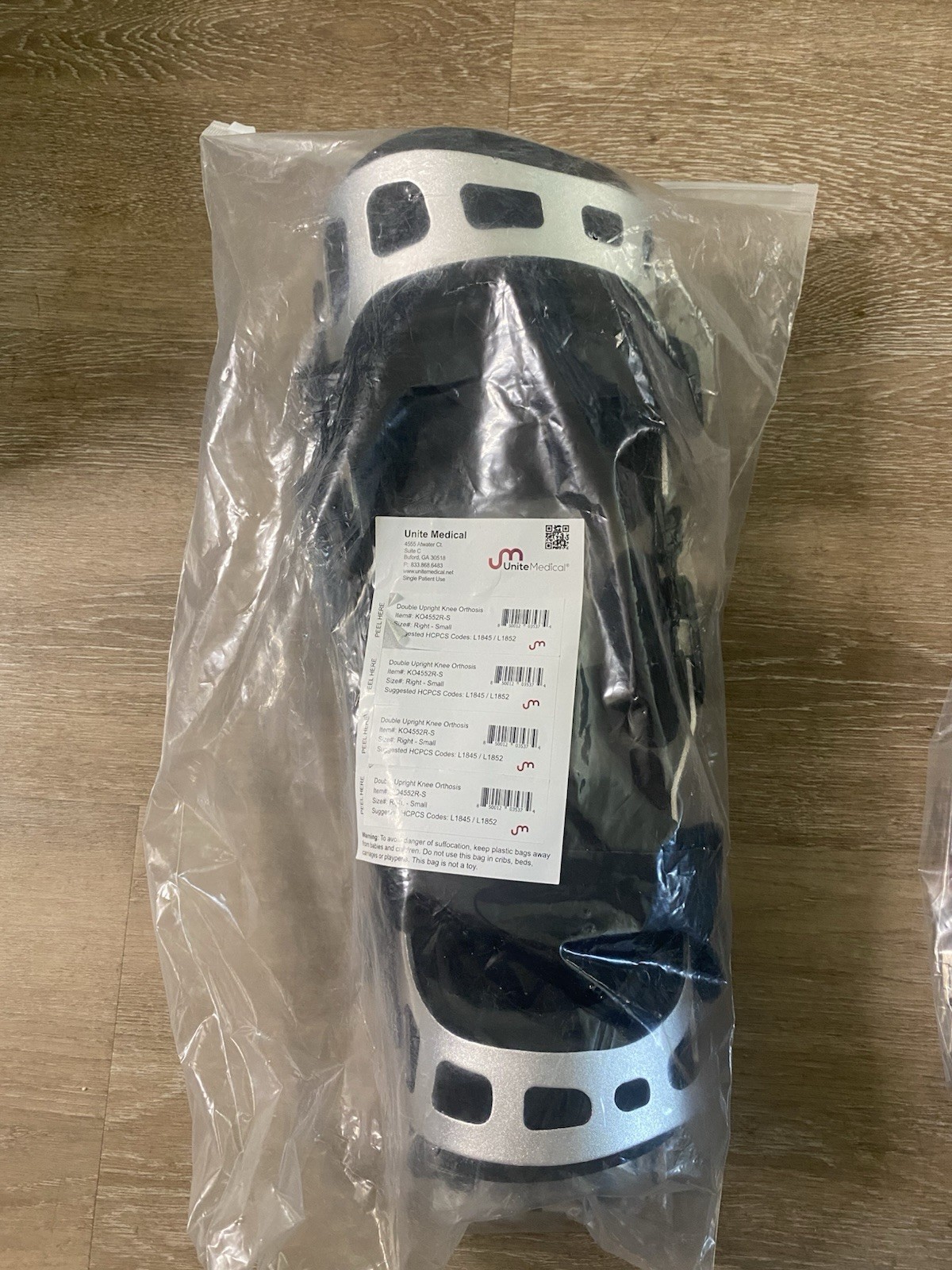 New Unite Medical Double Upright Knee Orthosis Brace L & R Small Free Shipping